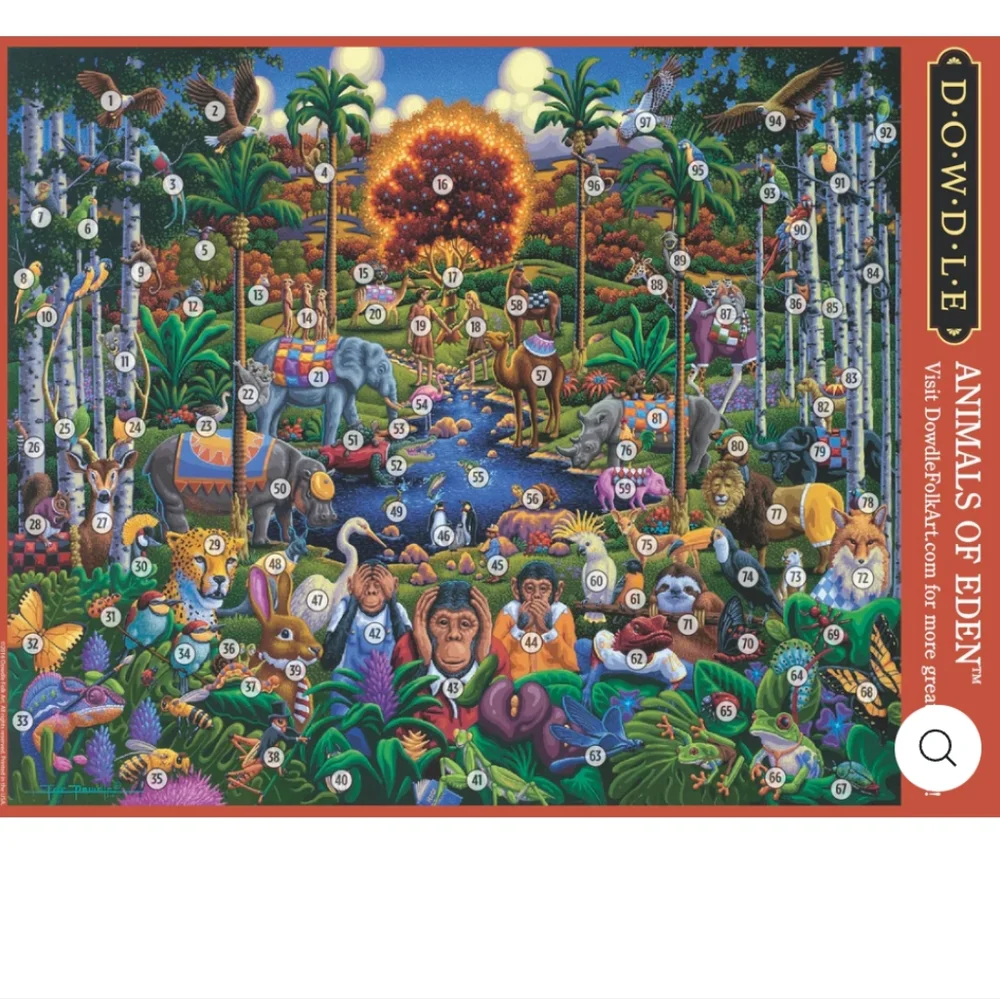 Dowdle Puzzle NEW Animals Of Eden 500 PC Biblical Garden Of Eden